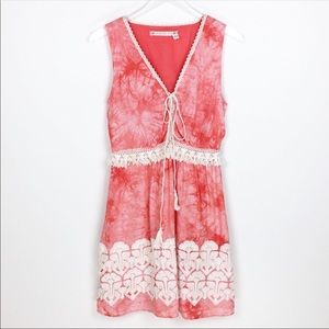 Chelsea & Violet Coral Tropical Tie dye Dress